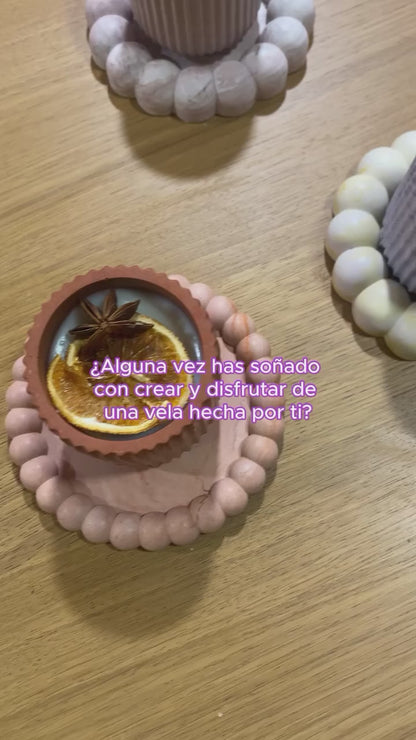 ✨ Taller de velas + vasito de resina eco + platito ✨ Málaga