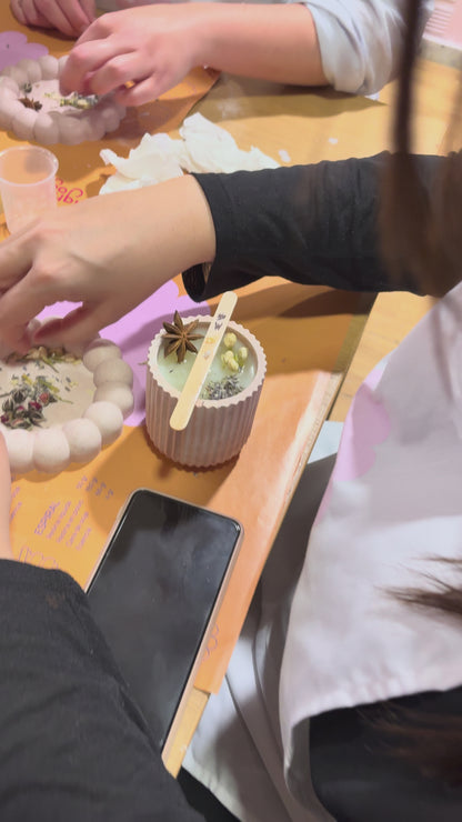 ✨ Taller de velas + vasito de resina eco + platito ✨ Málaga